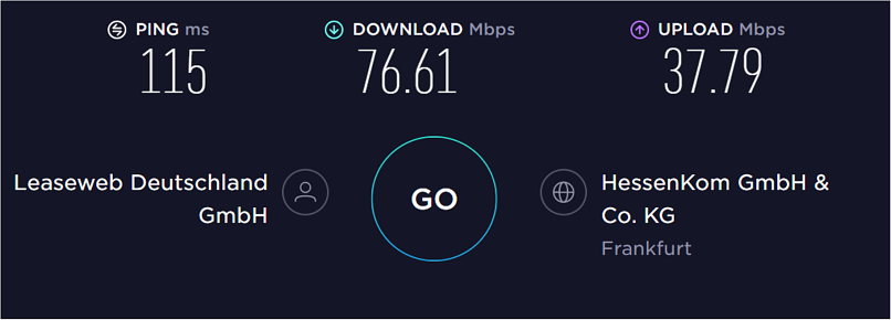 Speeds — Reliable Connection Speeds