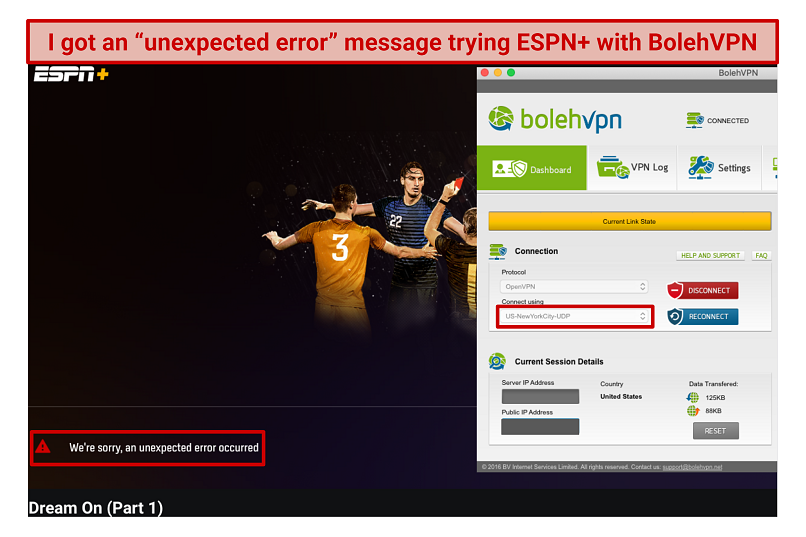 Blocked By: Netflix Canada, Amazon Prime Video, ESPN+, and Hulu