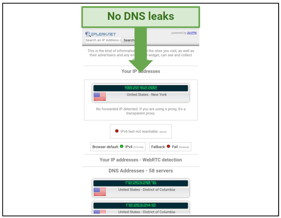 Security — No DNS Leaks, But Weak Encryption