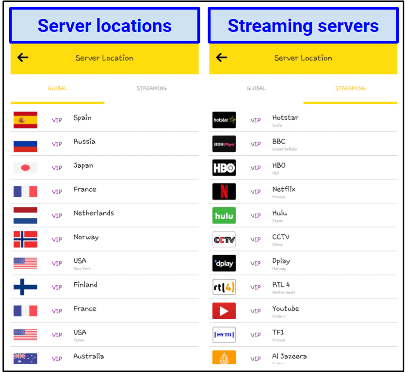 Server Network — Good Locations, But You Can’t Choose a Specific Server