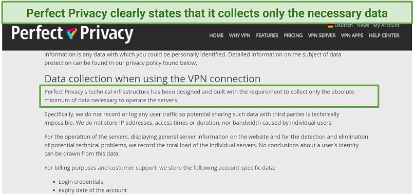 Does Perfect Privacy Keep Logs? No