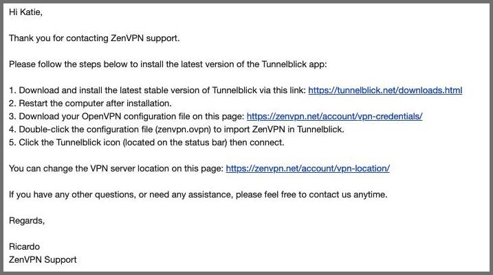 ZenVPN Customer Service