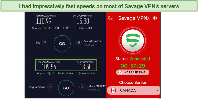 Speed — Fast Speeds on Nearly Every Server