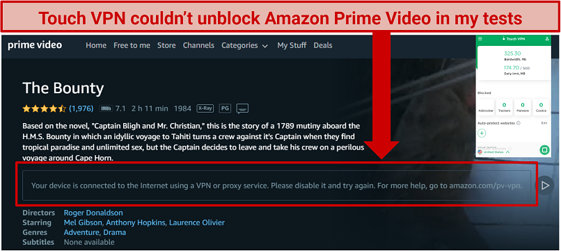Blocked By: Netflix, BBC iPlayer, Hulu, HBO Max, Amazon Prime Video, and ESPN