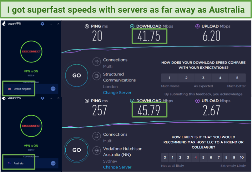 Long Distance Speeds