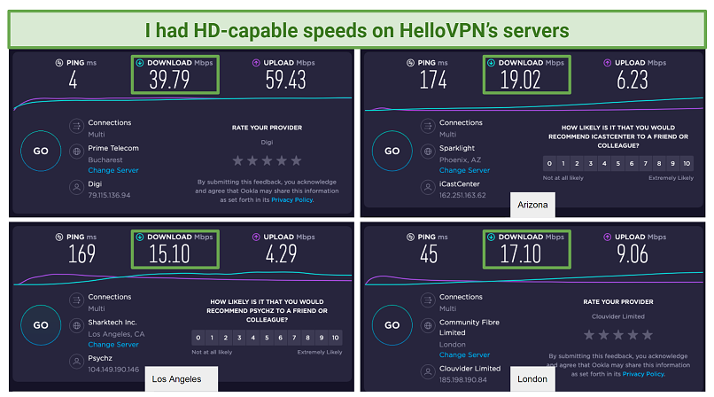 Speeds — Fast Enough for HD Streaming