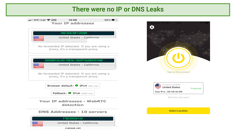IP, DNS, WebRTC, and IPv6 Leaks