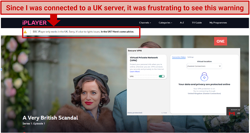 Blocked by: Hulu, BBC iPlayer, Amazon Prime Video, Disney+