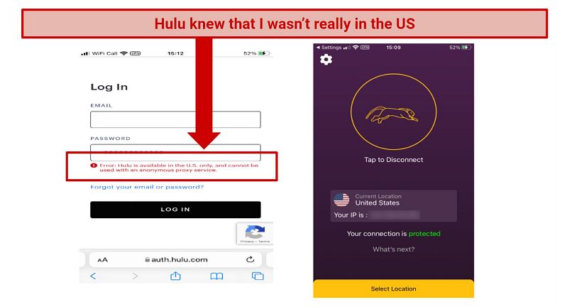 Blocked by: Netflix, HBO Max, Hulu, and Disney+