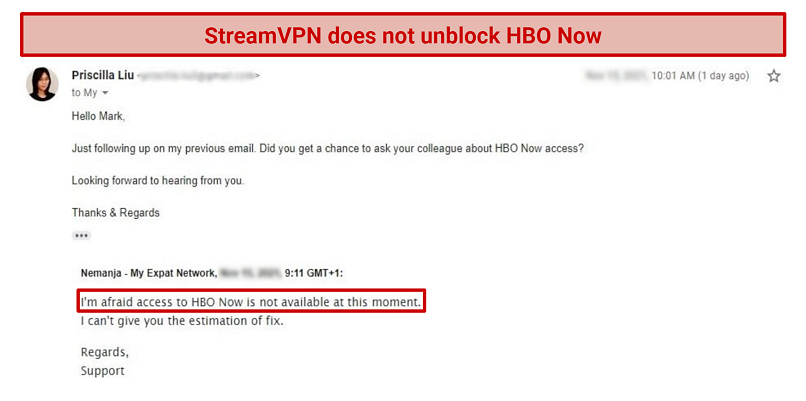 Blocked By: Disney+ and HBO Now