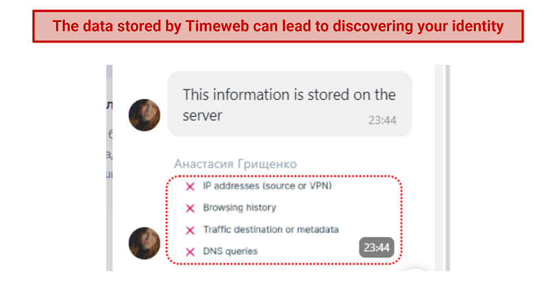 Privacy — Logs Personally Identifiable Data